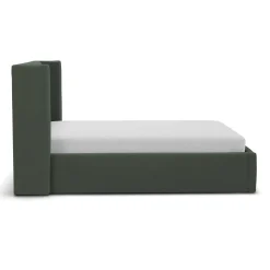 Calabri Queen Upholstered Bed - Green Wool Bouclé