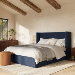 Calabri Queen Velvet Bed - Hale Ink