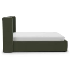 Calabri Queen Velvet Bed - Hale Fir Green