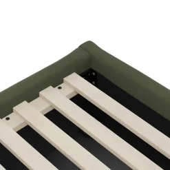 Calabri Queen Velvet Bed - Hale Fir Green