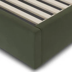 Calabri Queen Velvet Bed - Hale Fir Green