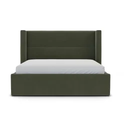 Calabri Queen Velvet Bed - Hale Fir Green
