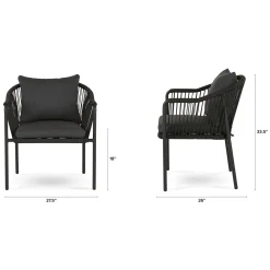 Calicut Outdoor Dining Chair - Coast Black