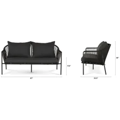 Calicut 67" Outdoor Loveseat - Coast Black