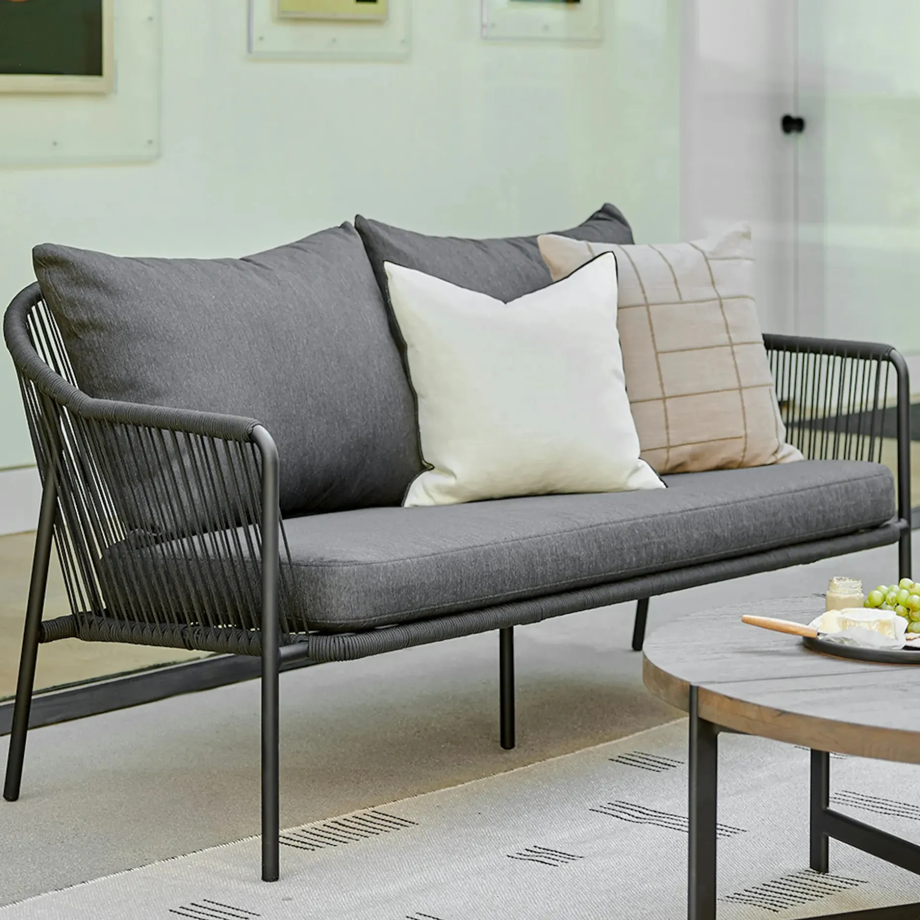 Calicut 67" Outdoor Loveseat - Coast Black