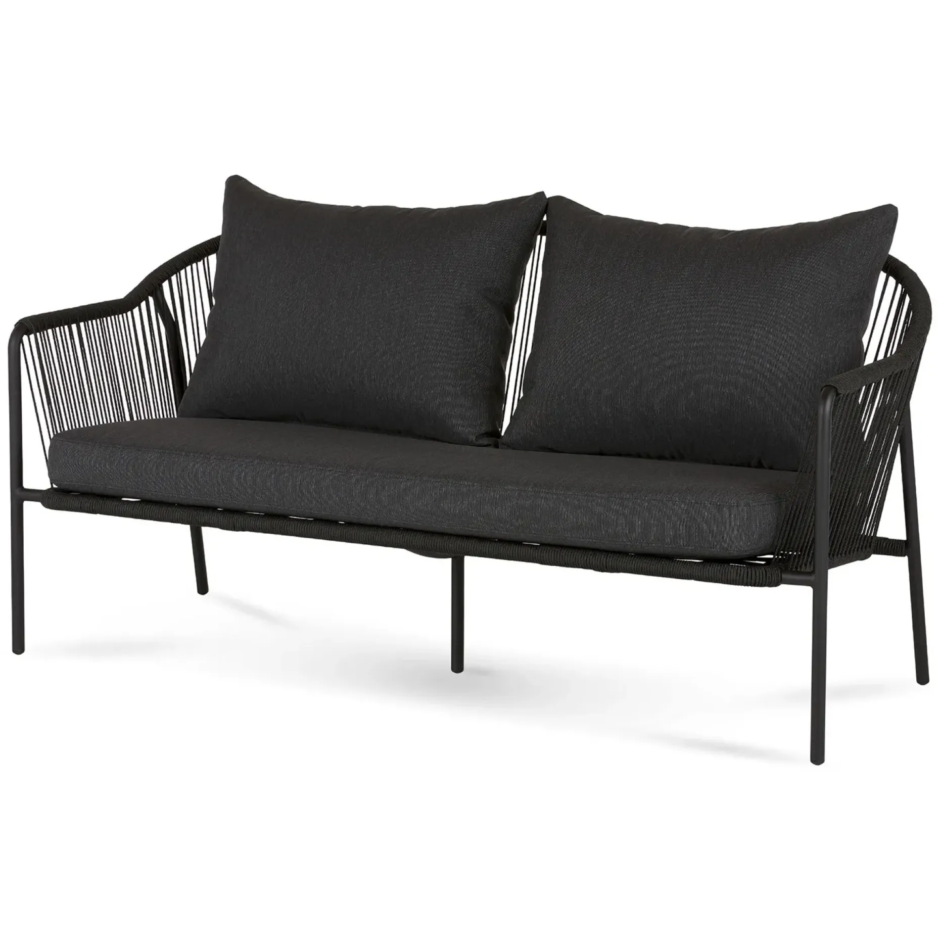 Calicut 67" Outdoor Loveseat Set - Coast Black