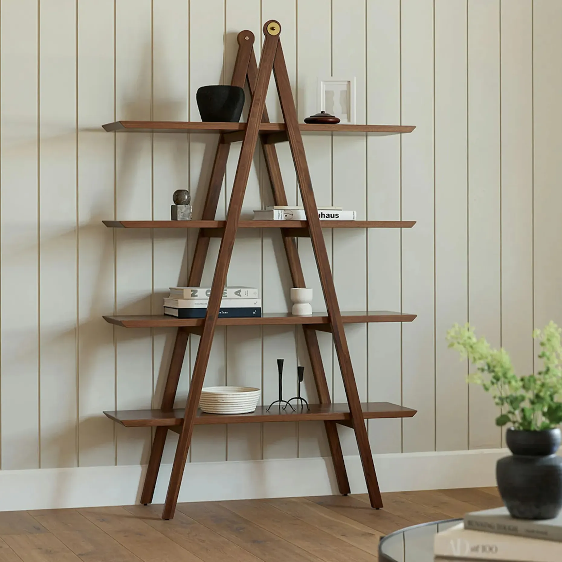 Caliper 47" Shelving Unit - Walnut
