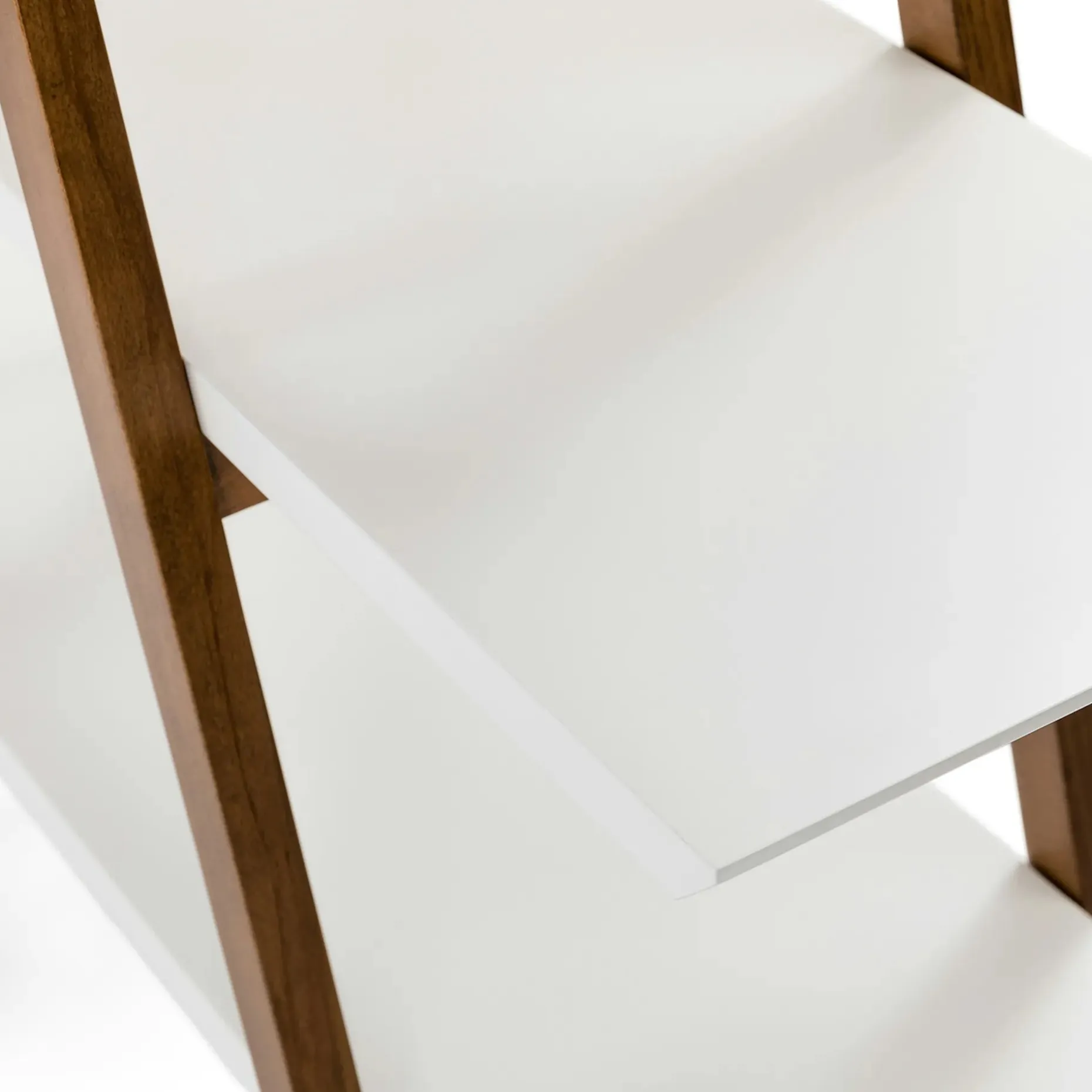 Caliper 47" Shelving Unit - White/Walnut