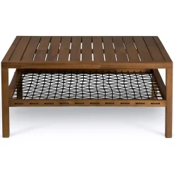 Callais 35.5" Outdoor Coffee Table - Latte Brown