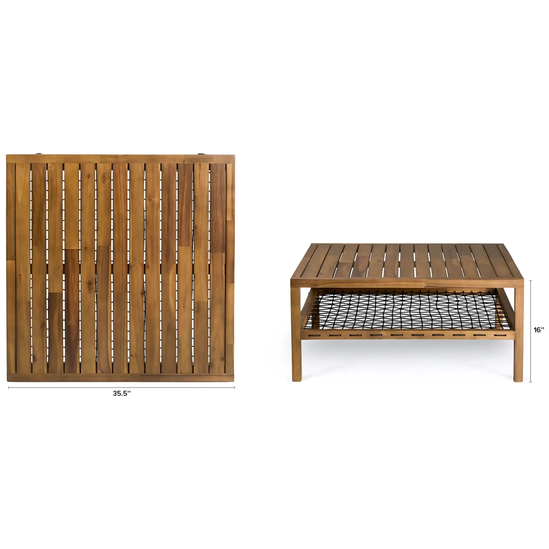 Callais 35.5" Outdoor Coffee Table - Latte Brown
