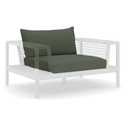 Callais Outdoor Lounge Chair Cushion Cover Set - Dravite Green