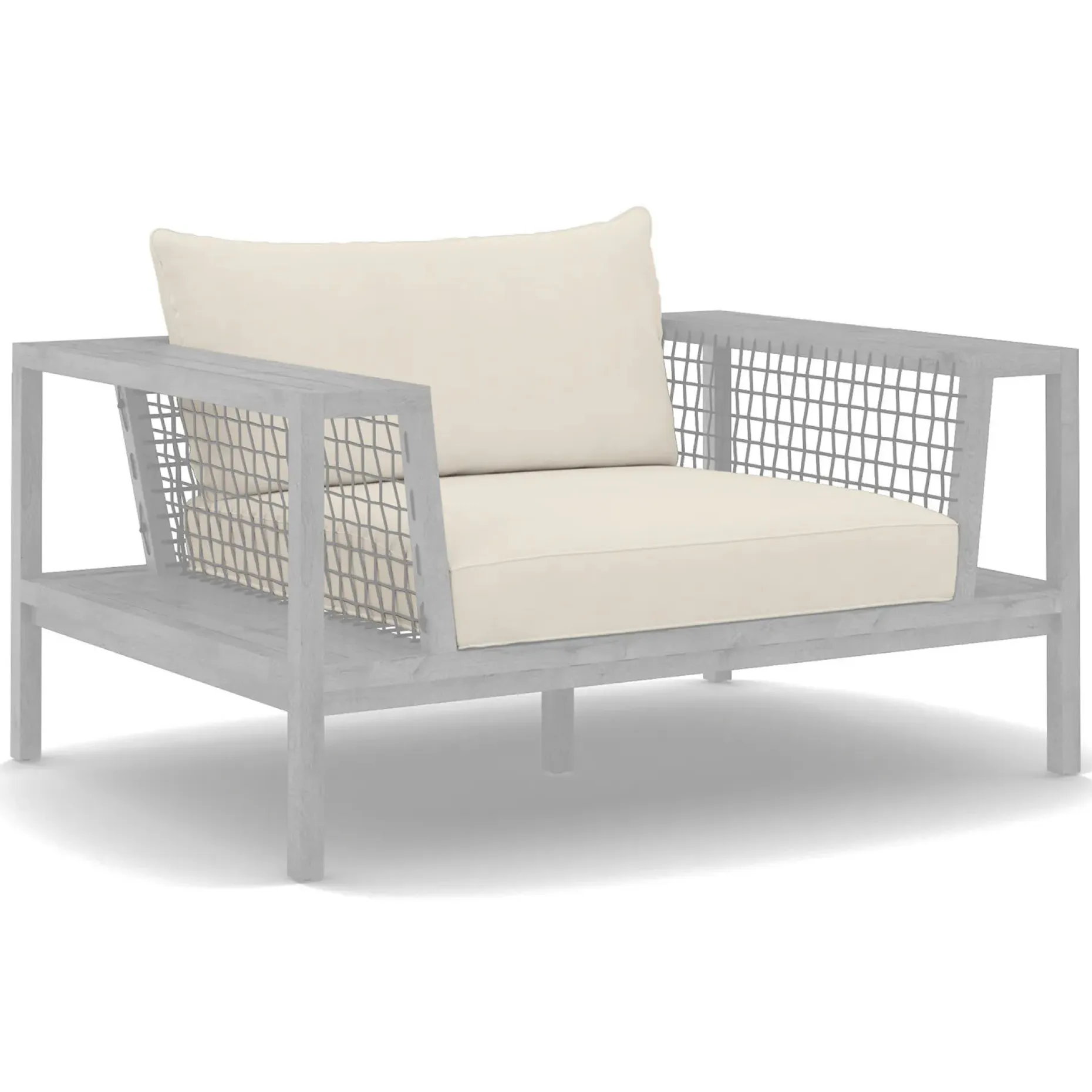 Callais Outdoor Lounge Chair Cushion Cover Set - Dravite Ivory