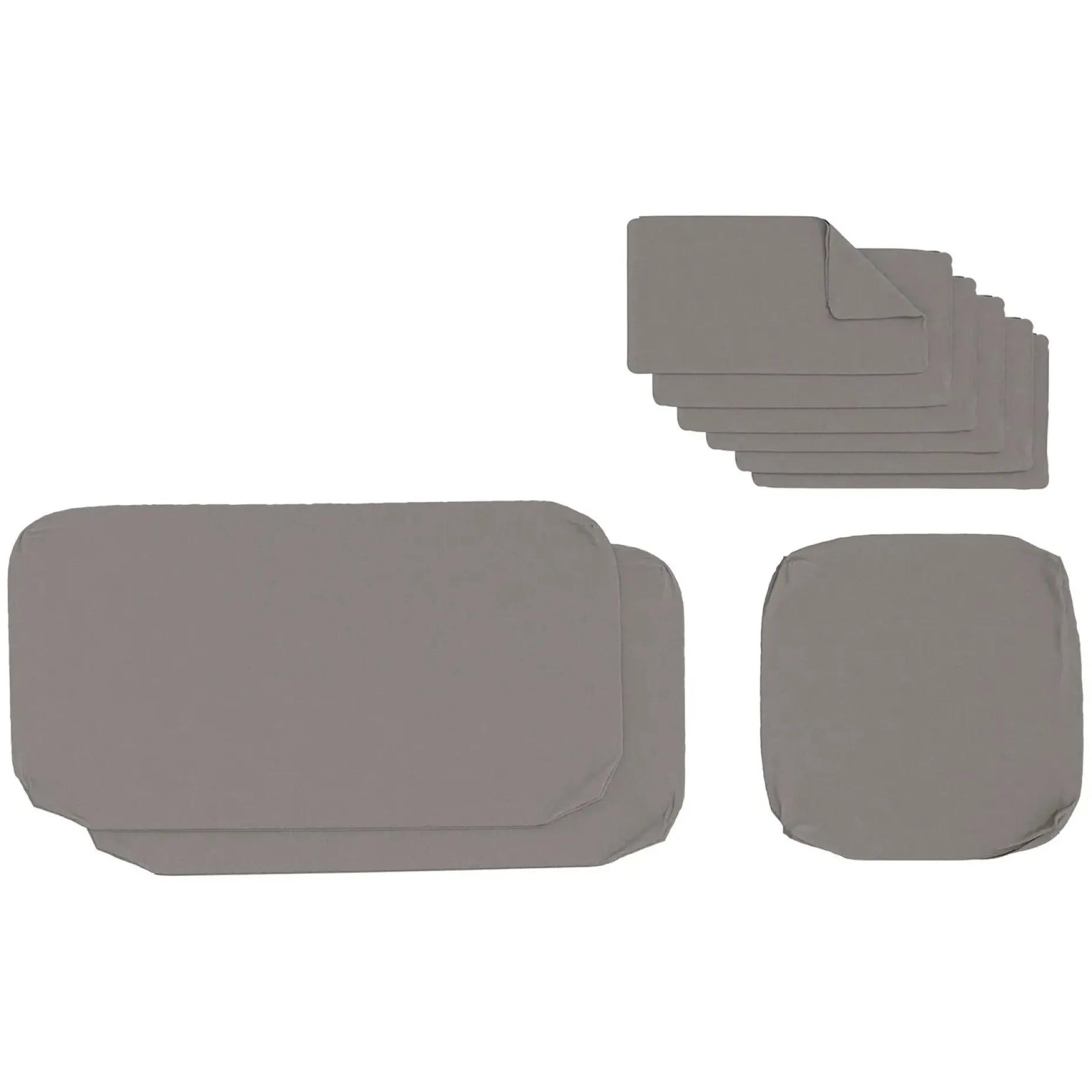 Callais Outdoor Sectional Cushion Cover Set - Taupe Gray