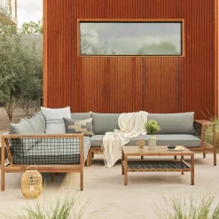 Callais Outdoor Sectional Cushion Cover Set - Taupe Gray
