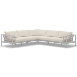 Callais Outdoor Sectional Cushion Cover Set - Dravite Ivory