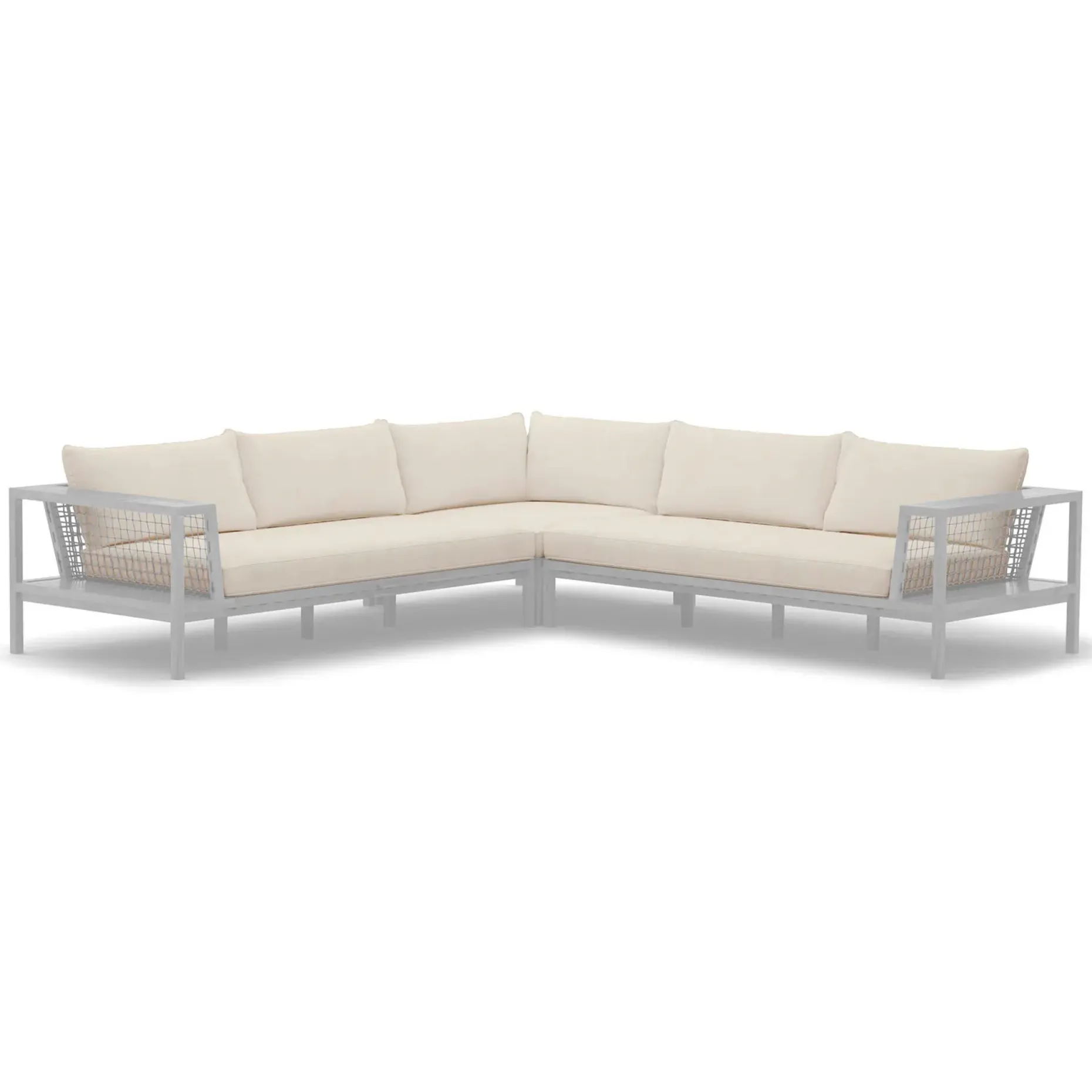 Callais Outdoor Sectional Cushion Cover Set - Dravite Ivory