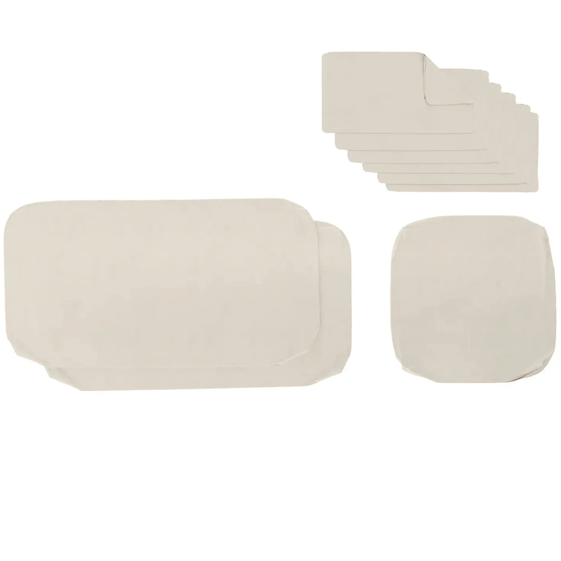 Callais Outdoor Sectional Cushion Cover Set - Dravite Ivory