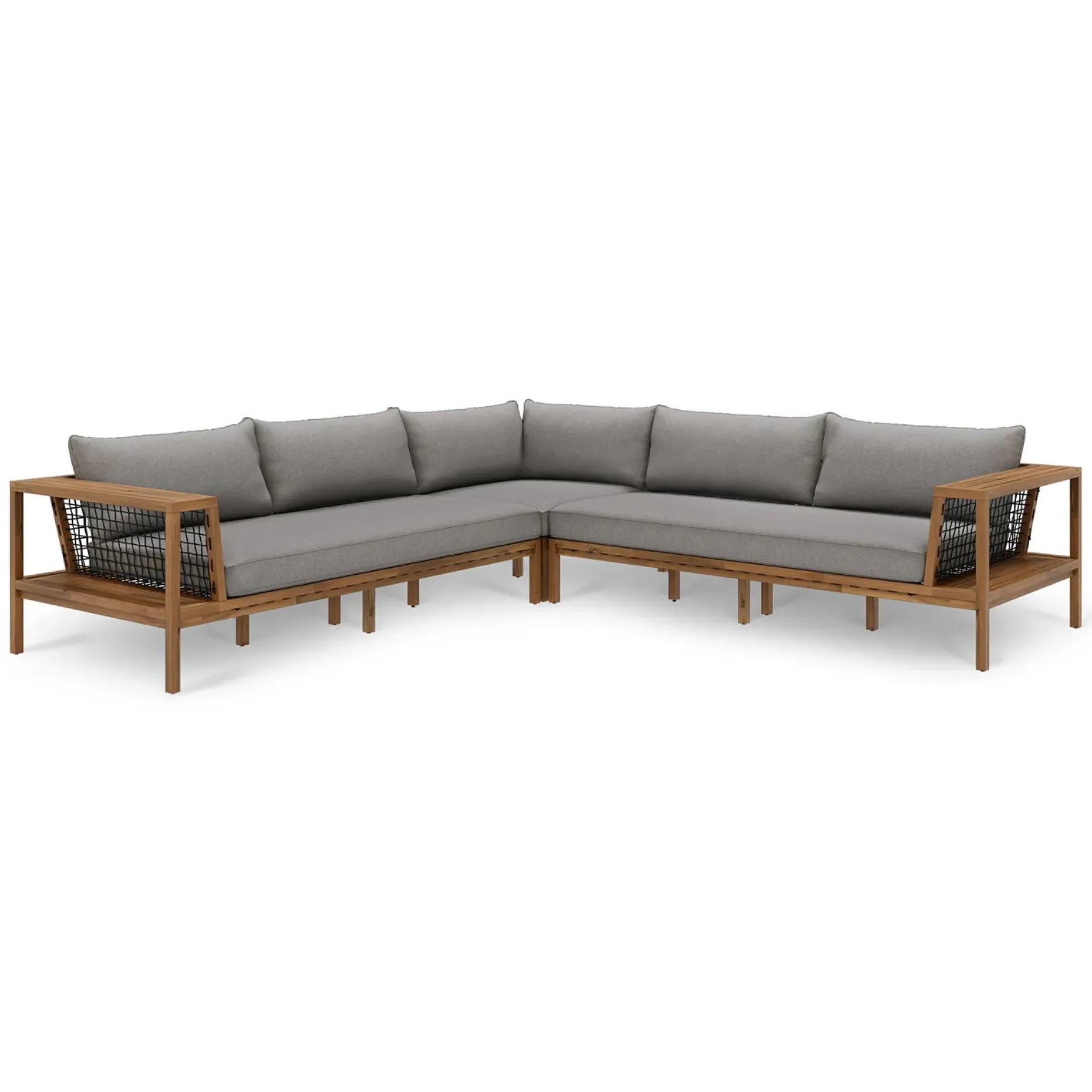 Callais 120" Outdoor Sectional - Taupe Gray
