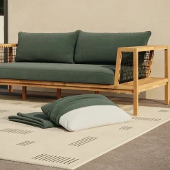Callais Outdoor Sofa Cushion Cover Set - Dravite Green