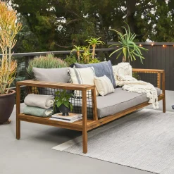 Callais 90.5" Outdoor Sofa - Taupe Gray