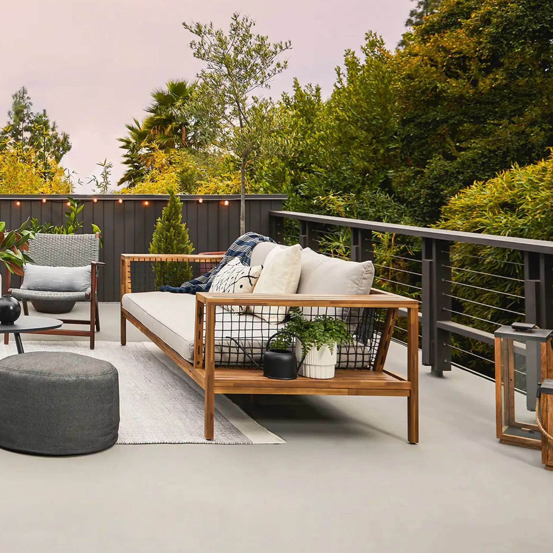 Callais 90.5" Outdoor Sofa - Taupe Gray