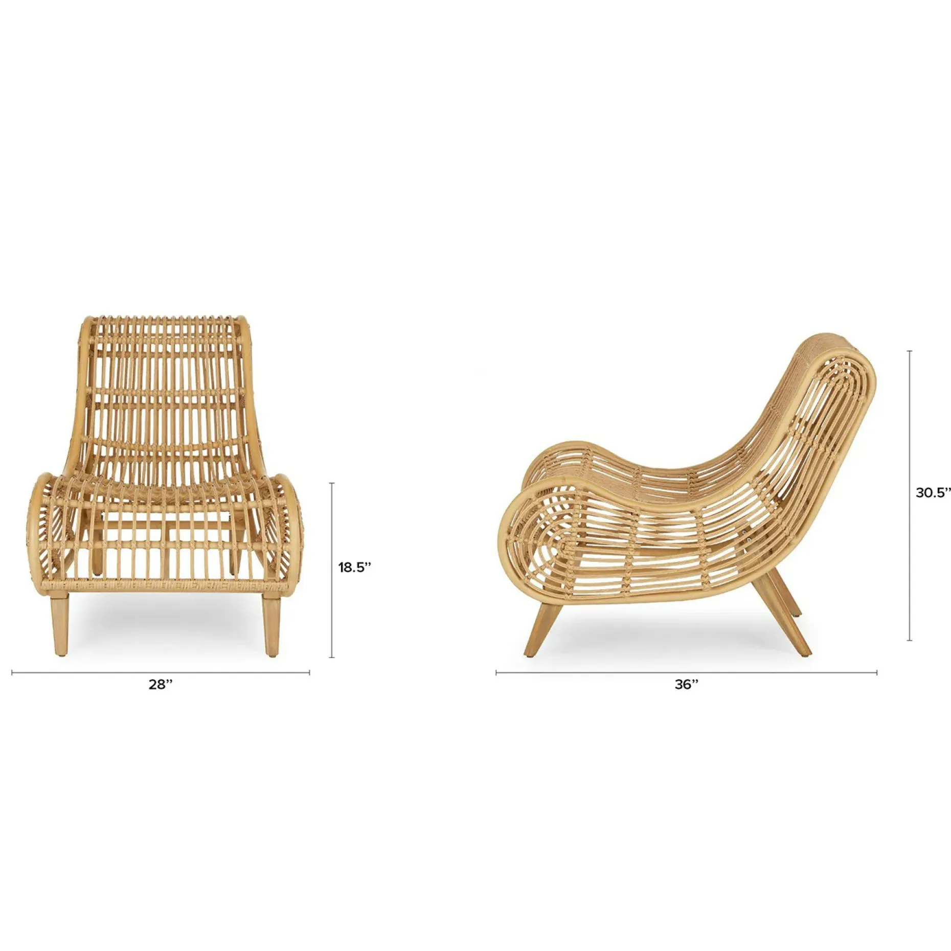 Calova 28" Outdoor Lounge Chair - Resin Wicker