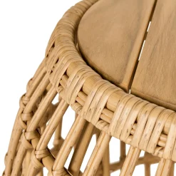 Calova Outdoor Side Table - Resin Wicker