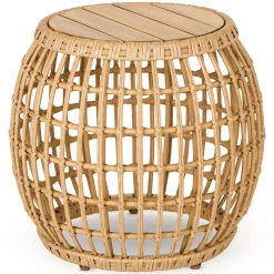 Calova Outdoor Side Table - Resin Wicker