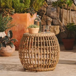 Calova Outdoor Side Table - Resin Wicker