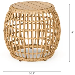 Calova Outdoor Side Table - Resin Wicker
