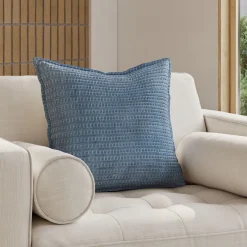 Camil Velvet Pillow - Blue