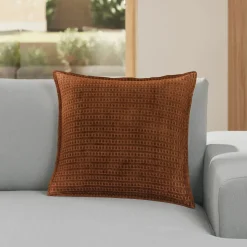 Camil Velvet Pillow - Brown