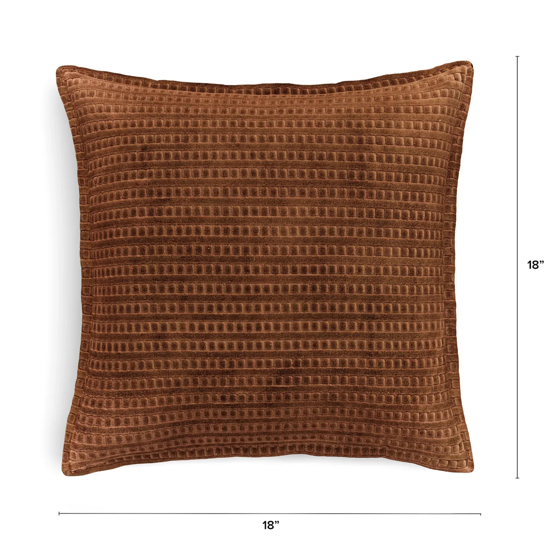 Camil Velvet Pillow - Brown