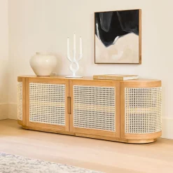 Candra 63" Media Unit - Oak