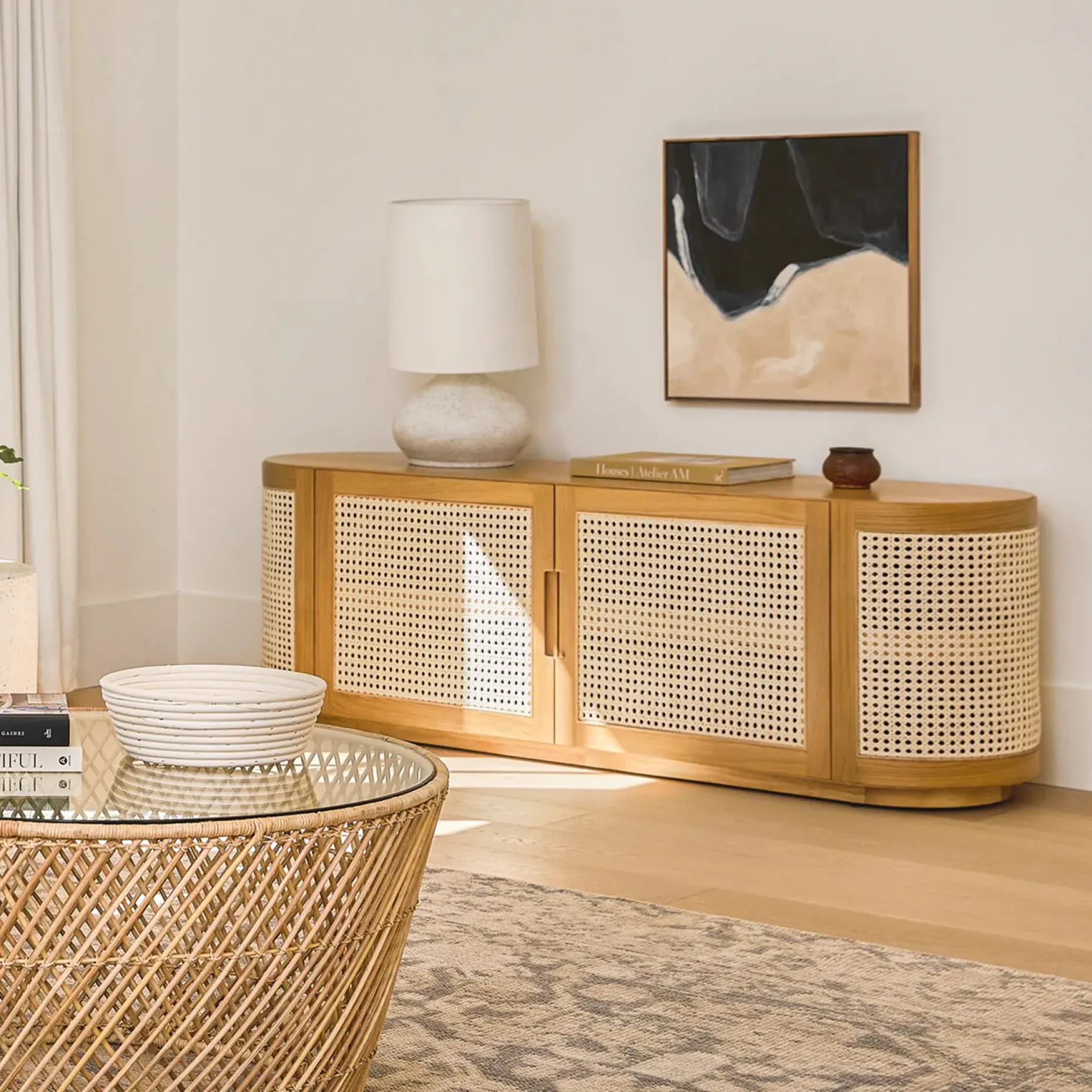 Candra 63" Media Unit - Oak