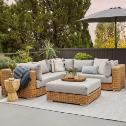 Capra 97" Outdoor Sectional Set - Beach Sand