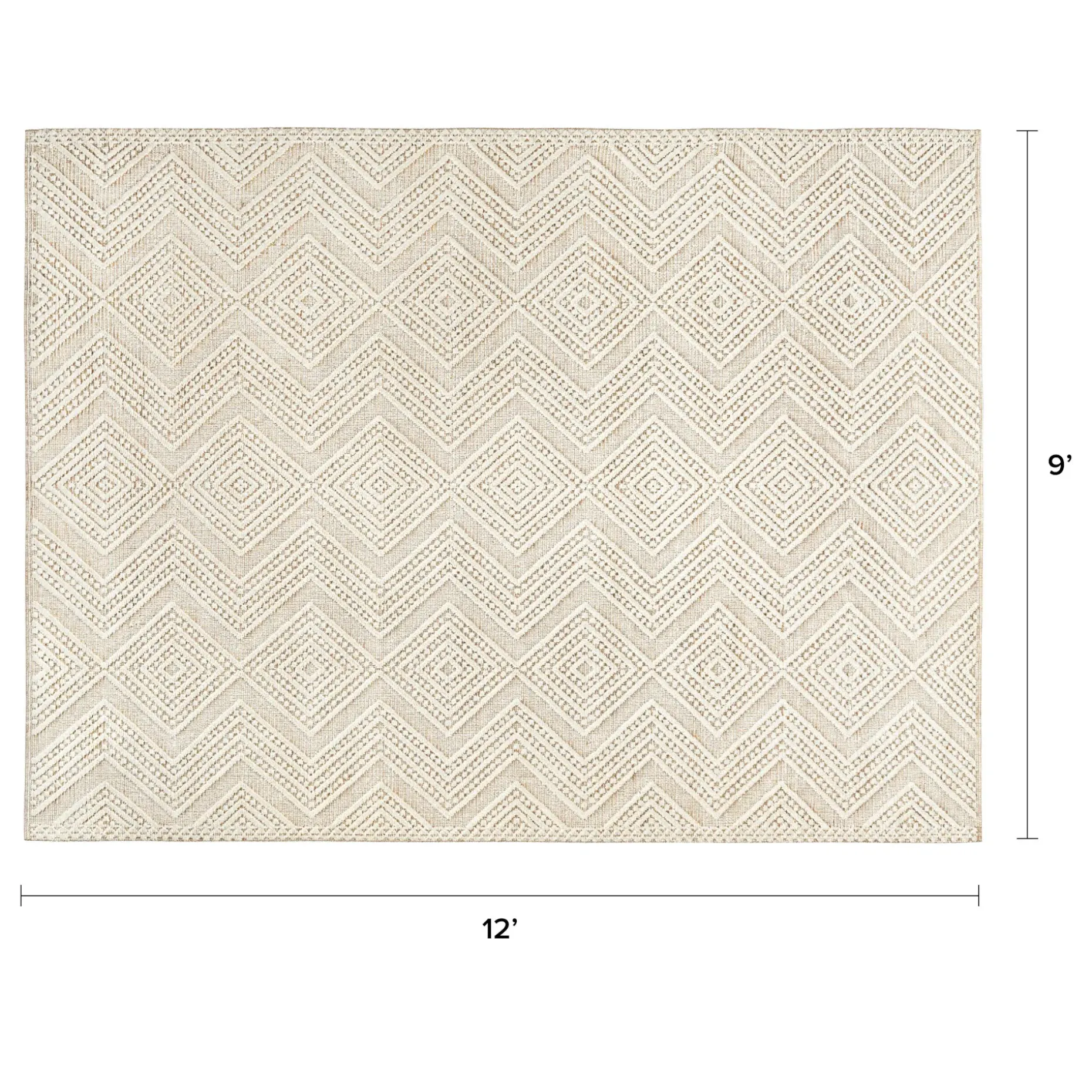 Carina 9 x 12 Rug - Textured Ivory