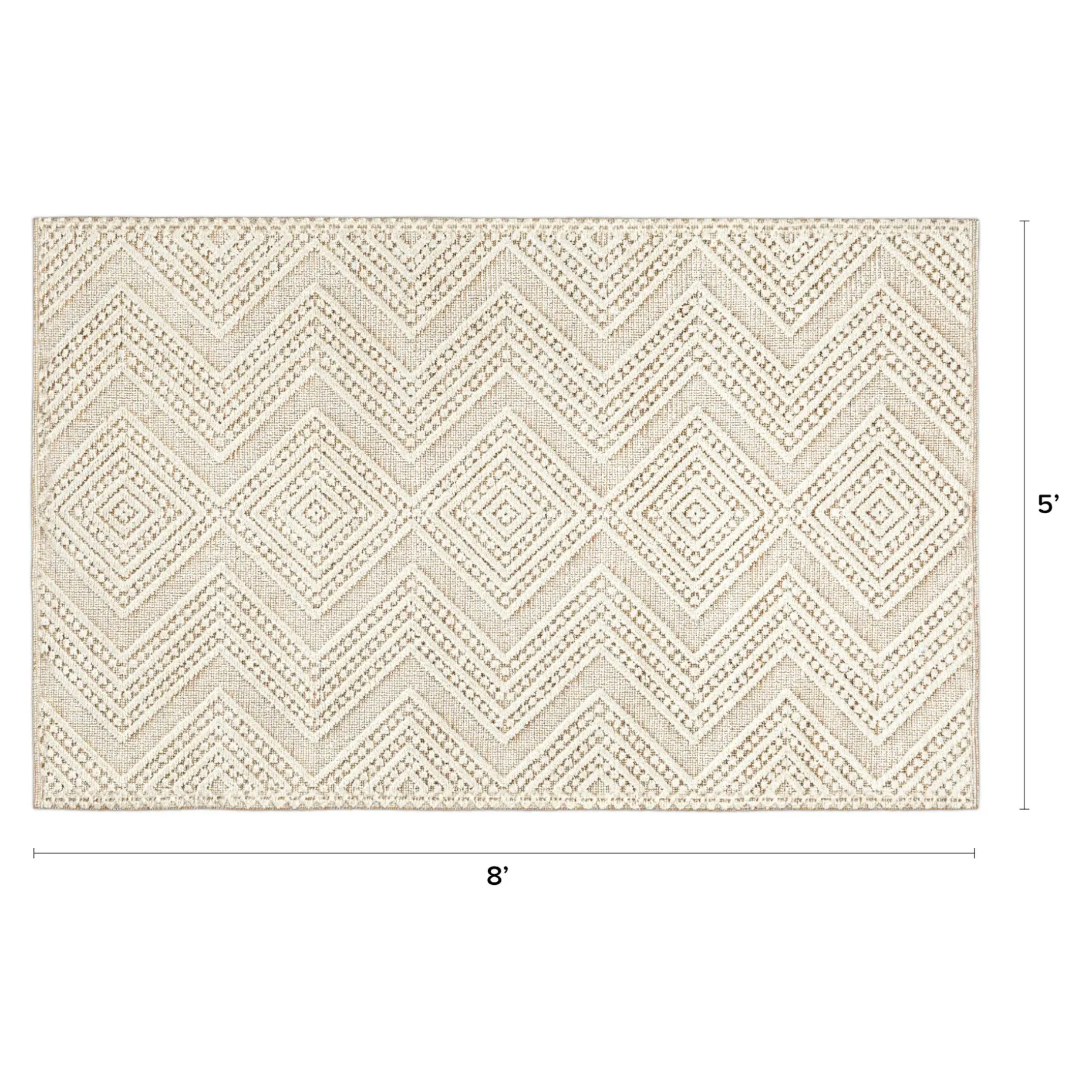 Carina 5 x 8 Rug - Textured Ivory