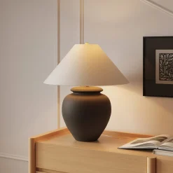 Carrizo Table Lamp - Charcoal Ceramic