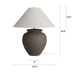 Carrizo Table Lamp - Charcoal Ceramic