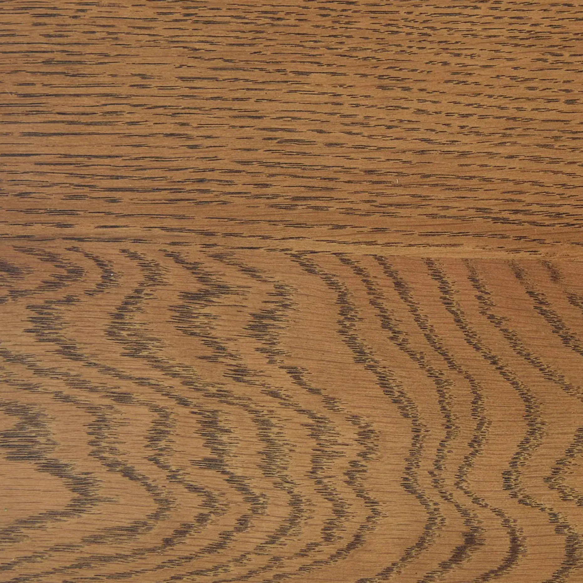 Cassie 56" Bench - Smoked Oak and Taupe Chenille