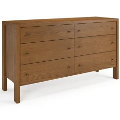 Cassie 6-Drawer Double Dresser - Smoked Oak