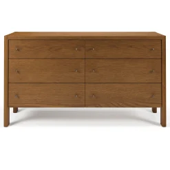 Cassie 6-Drawer Double Dresser - Smoked Oak