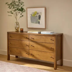 Cassie 6-Drawer Double Dresser - Smoked Oak
