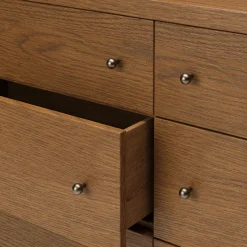 Cassie 6-Drawer Double Dresser - Smoked Oak