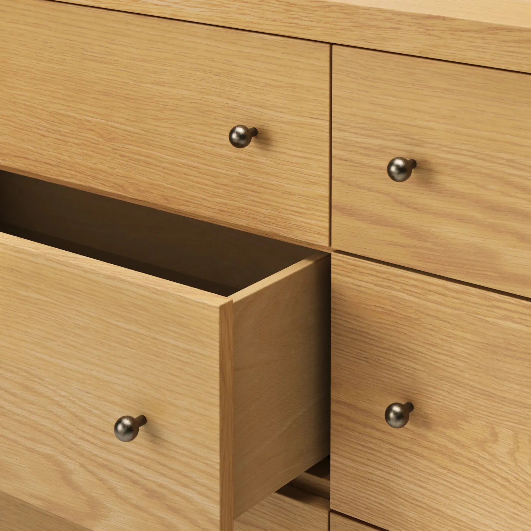 Cassie 6-Drawer Double Dresser - Natural Oak
