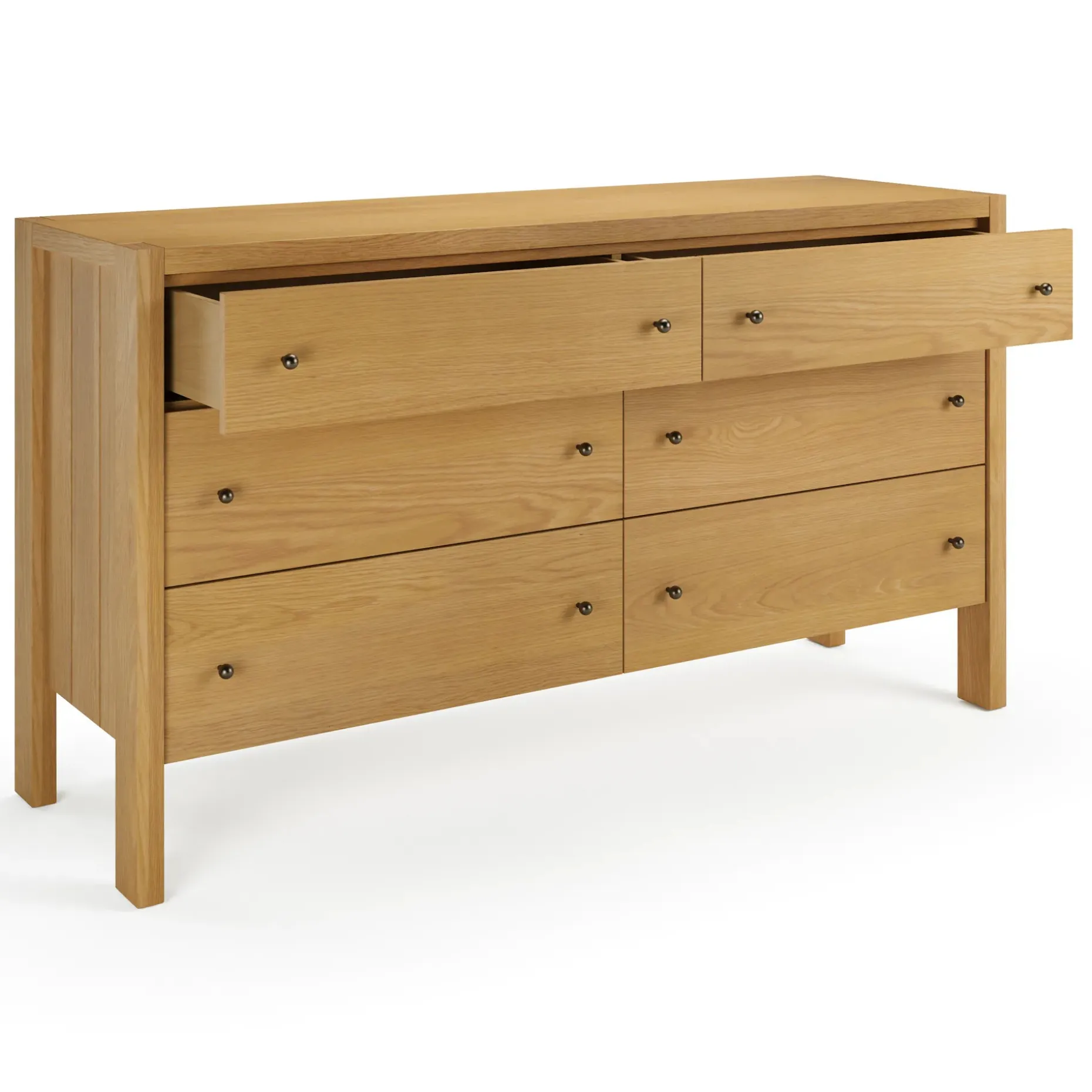 Cassie 6-Drawer Double Dresser - Natural Oak
