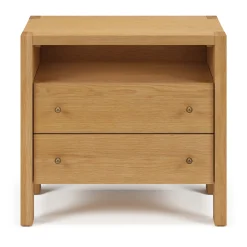 Cassie 2-Drawer Nightstand - Natural Oak
