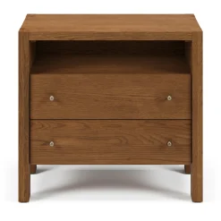 Cassie 2-Drawer Nightstand - Smoked Oak