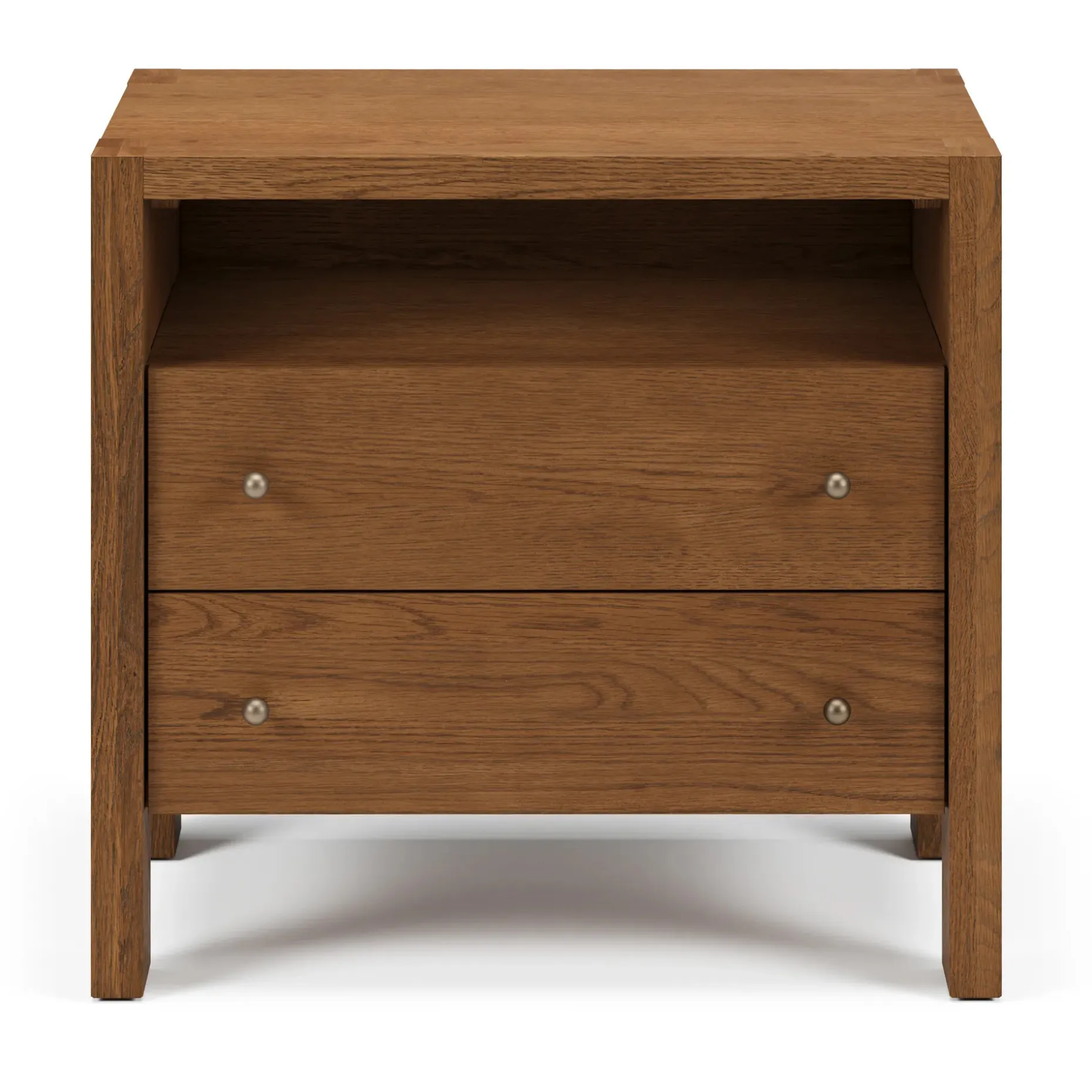 Cassie 2-Drawer Nightstand - Smoked Oak